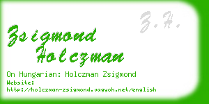 zsigmond holczman business card